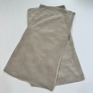 West Elm Matelasse Pillow Shams King 20x36 Khaki Tan Organic Cotton Set | Modern